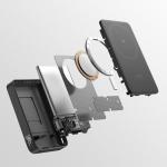 Baterie externa portabila Cuktech WPB100, 10000 mAh, 30W, Incarcare Wireless 15W, Compatibila MagSafe, Suport integrat, Display, USB-C, Negru 8 - lerato.ro