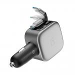 Incarcator auto Cuktech CC903, 100W, 1x USB-C, 1x USB-A, 1x Cablu USB-C integrat,Gri 6 - lerato.ro