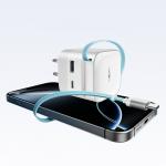 Incarcator retea Cuktech AD653W, 67W, 1x USB-C, 1x USB-A, 1x Cablu USB-C integrat, Fast Charging, Alb 3 - lerato.ro