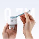 Incarcator retea Cuktech AD653W, 67W, 1x USB-C, 1x USB-A, 1x Cablu USB-C integrat, Fast Charging, Alb 4 - lerato.ro