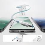 Incarcator retea Cuktech AD653W, 67W, 1x USB-C, 1x USB-A, 1x Cablu USB-C integrat, Fast Charging, Alb 5 - lerato.ro