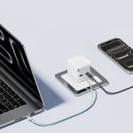 Incarcator retea Cuktech AD653W, 67W, 1x USB-C, 1x USB-A, 1x Cablu USB-C integrat, Fast Charging, Alb 6 - lerato.ro