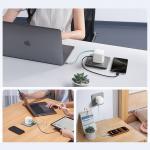 Incarcator retea Cuktech AD653W, 67W, 1x USB-C, 1x USB-A, 1x Cablu USB-C integrat, Fast Charging, Alb 10 - lerato.ro