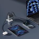 Incarcator retea Cuktech AD1404UEU, 140W, 3x USB-C, 1x USB-A, Fast Charging, Gri 11 - lerato.ro