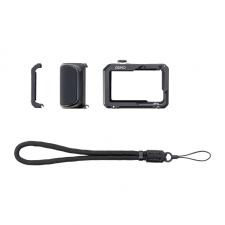 Set 4 accesorii DJI compatibile cu DJI Osmo Action 5 Pro, 1x cadru, 1x capac lateral, 1x maner, 1x curea prindere, Negru