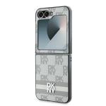 Carcasa DKNY Checkered compatibila cu Samsung Galaxy Z Flip 6, Bej 7 - lerato.ro