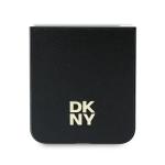 Carcasa DKNY Leather Metal Stack Logo compatibila cu Samsung Galaxy Z Flip 6, Negru 6 - lerato.ro