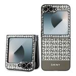 Carcasa DKNY Repeat Pattern Logo compatibila cu Samsung Galaxy Z Flip 6, Maro 3 - lerato.ro