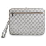 Husa DKNY Checkered Pattern Printed Stripes compatibila cu laptop 16 inch, Bej 4 - lerato.ro