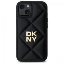 Carcasa DKNY Quilted Stack Logo compatibila cu iPhone 14, Negru