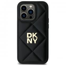 Carcasa DKNY Quilted Stack Logo compatibila cu iPhone 14 Pro Max, Negru
