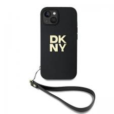 Carcasa DKNY Wrist Strap Stock Logo compatibila cu iPhone 15/14/13,  Black
