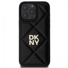 Carcasa DKNY Quilted Stack Logo compatibila cu iPhone 16 Pro Max, Negru