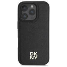 Carcasa DKNY Repeat Pattern Stack Logo cu MagSafe compatibila cu iPhone 16 Pro, Negru