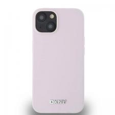 Carcasa DKNY Liquid Silicone Small Metal Logo cu MagSafe compatibila cu iPhone 15/14/13, Roz