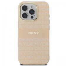 Carcasa DKNY Repeat Texture Pattern & Stripe cu MagSafe compatibila cu iPhone 16 Pro, Roz