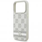 Carcasa DKNY Checkered Printed Stripese compatibila cu iPhone 17 Pro, Bej 7 - lerato.ro