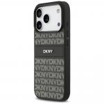 Carcasa DKNY Repeat Texture Pattern Tonal Stripe compatibila cu iPhone 17 Pro, Negru 3 - lerato.ro