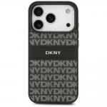 Carcasa DKNY Repeat Texture Pattern Tonal Stripe compatibila cu iPhone 17 Pro, Negru 2 - lerato.ro