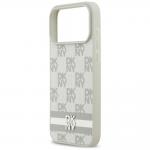 Carcasa DKNY Checkered Printed Stripese compatibila cu iPhone 17 Pro Max, Bej 7 - lerato.ro