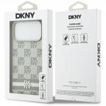 Carcasa DKNY Checkered Printed Stripese compatibila cu iPhone 17 Pro Max, Bej 9 - lerato.ro
