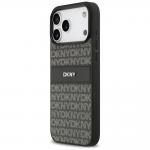 Carcasa DKNY Repeat Texture Pattern Tonal Stripe compatibila cu iPhone 17 Pro Max, Negru 3 - lerato.ro
