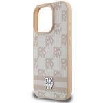 Carcasa DKNY Checkered Pattern Printed Stripes compatibila cu iPhone 16 Pro Max, Roz 7 - lerato.ro