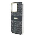 Carcasa DKNY Repeat Texture Pattern With Stripe compatibila cu iPhone 16 Pro, Negru 7 - lerato.ro