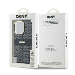 Carcasa DKNY Repeat Texture Pattern With Stripe compatibila cu iPhone 16 Pro, Negru 9 - lerato.ro