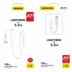 Adaptor audio Dudao L16i, Lightning tata la Jack 3.5 mama, Alb 4 - lerato.ro
