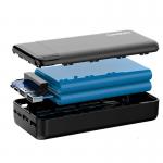 Baterie externa portabila Dudao K6Pro Plus, 20000 mAh, 2x USB, USB-C, Lightning, MicroUSB, Cabluri integrate, Alb 5 - lerato.ro