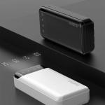 Baterie externa portabila Dudao K6Pro Plus, 20000 mAh, 2x USB, USB-C, Lightning, MicroUSB, Cabluri integrate, Alb 7 - lerato.ro