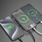 Baterie externa portabila Dudao K14S, 5000 mAh, 20W, USB/USB-C, Compatibila MagSafe, Wireless 15W, Negru 4 - lerato.ro