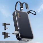 Baterie externa portabila Dudao K25, 10000 mAh, USB/USB-C, Cabluri USB-C si Lightning integrate, Gri 10 - lerato.ro
