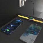 Cablu pentru incarcare si transfer de date Dudao A12 Max Plus 3 in 1, USB-C la USB-C/Lightning, Incarcator wireless 2.5W Apple Watch integrat, 1.2m, Negru 4 - lerato.ro