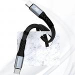 Cablu pentru incarcare si transfer de date Dudao L10C, 2x USB-C, 100W, 23cm, Negru 4 - lerato.ro
