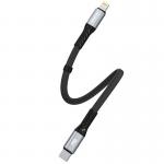 Cablu pentru incarcare si transfer de date Dudao L10P, USB-C/Lightning, 20W, 23cm, Negru 9 - lerato.ro