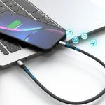 Cablu pentru incarcare si transfer de date Dudao L10P, USB-C/Lightning, 20W, 23cm, Negru 8 - lerato.ro