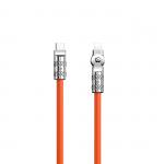 Cablu pentru incarcare si transfer de date Dudao L24CL, USB-C/Lightning, 30W, 1m, Portocaliu 2 - lerato.ro