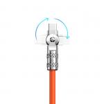 Cablu pentru incarcare si transfer de date Dudao L24CL, USB-C/Lightning, 30W, 1m, Portocaliu 6 - lerato.ro