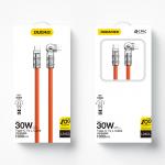 Cablu pentru incarcare si transfer de date Dudao L24CL, USB-C/Lightning, 30W, 1m, Portocaliu 5 - lerato.ro