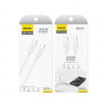 Cablu pentru incarcare si transfer de date Dudao L4C, 2x USB-C, 30W, 2m, Alb 4 - lerato.ro