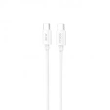 Cablu pentru incarcare si transfer de date Dudao L4C, 2x USB-C, 30W, 1.2m, Alb