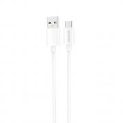 Cablu pentru incarcare si transfer de date Dudao L4ST, USB/USB-C, 2A, 1m, Alb