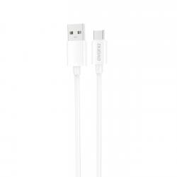 Cablu pentru incarcare si transfer de date Dudao L4ST, USB/USB-C, 2A, 1m, Alb