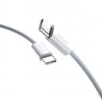 Cablu pentru incarcare si transfer de date Dudao L6C, 2x USB-C, 30W, 2m, Albastru deschis 2 - lerato.ro