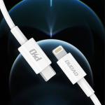 Cablu pentru incarcare si transfer de date Dudao L6X, USB-C/Lightning, 20W, 1m, Alb 6 - lerato.ro