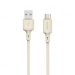 Cablu pentru incarcare si transfer de date Dudao L7SC, USB/USB-C, 5A, 1m, Bej 2 - lerato.ro