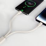 Cablu pentru incarcare si transfer de date Dudao L7SCL, USB-C/Lightning, 30W, 2m, Bej 6 - lerato.ro