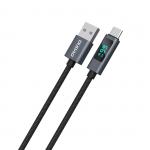 Cablu pentru incarcare si transfer de date Dudao L7T, USB/USB-C, LED, 66W, 1m, Negru 3 - lerato.ro